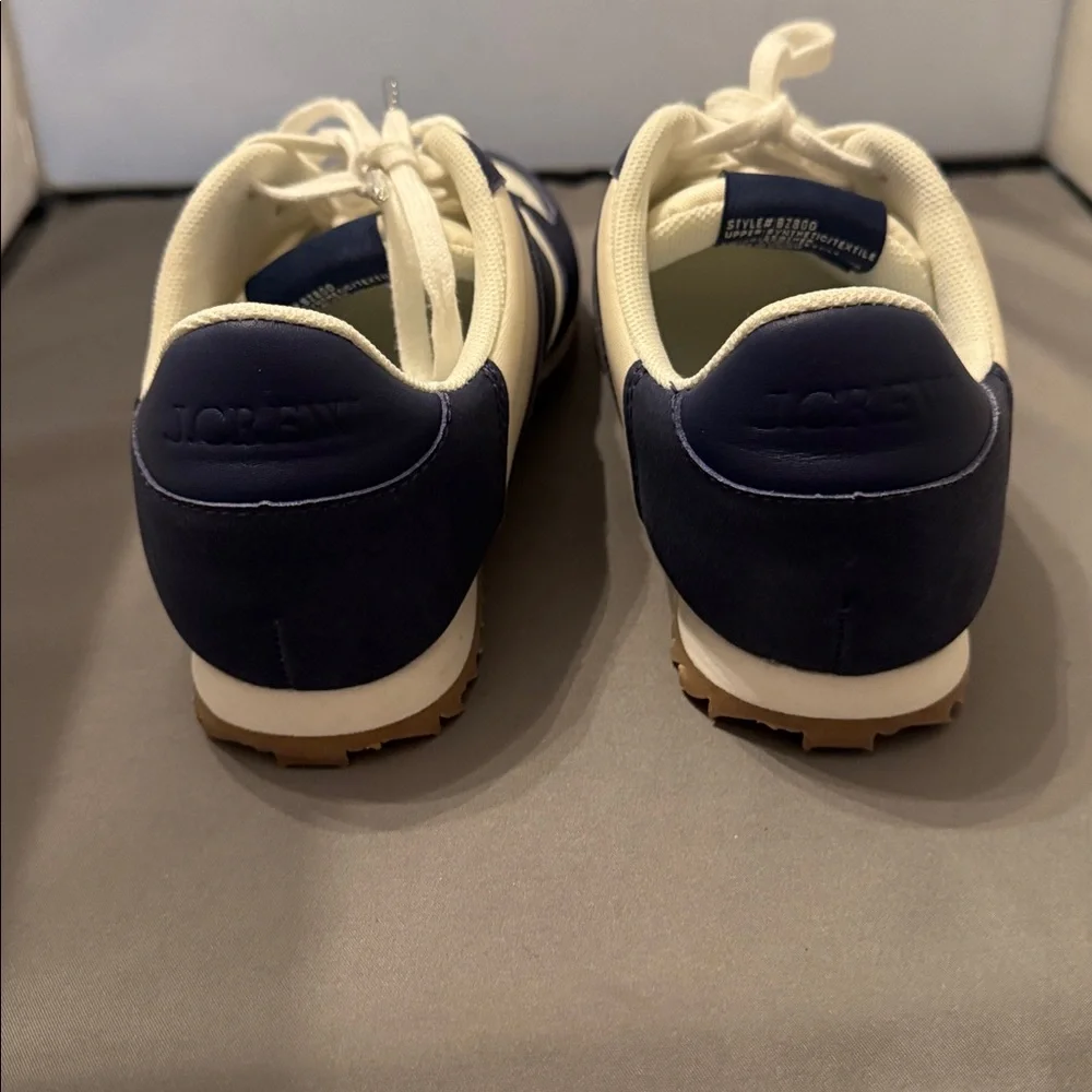 J. Crew women size 6 Navy and Cream Sneakers new without box‎